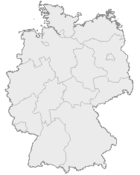 Deutschlandkarte, Position von Bad Hersfeld hervorgehoben